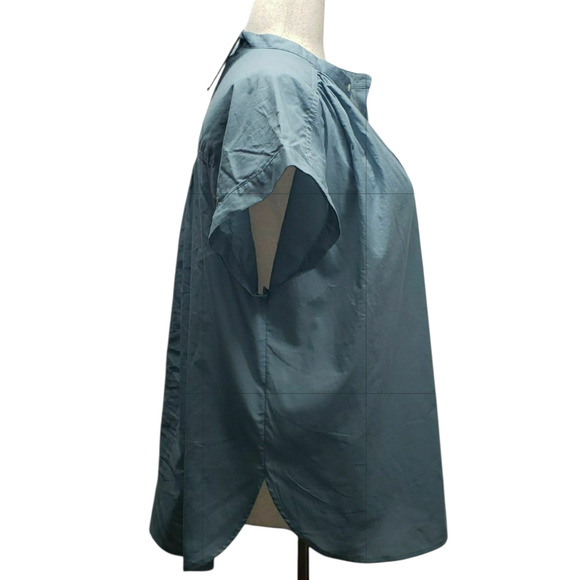 Universal Thread Periwinkle Blue Blouse XL Cap Sleeve Lightweight Cotton Top - Picture 2 of 9